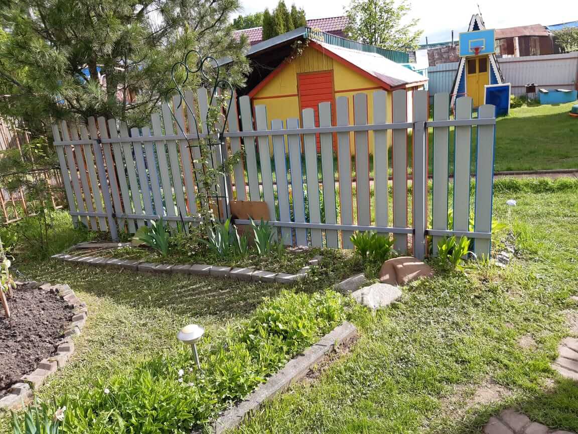 забор из разноцветного штакетника односторонний фото3 в Севастополе
