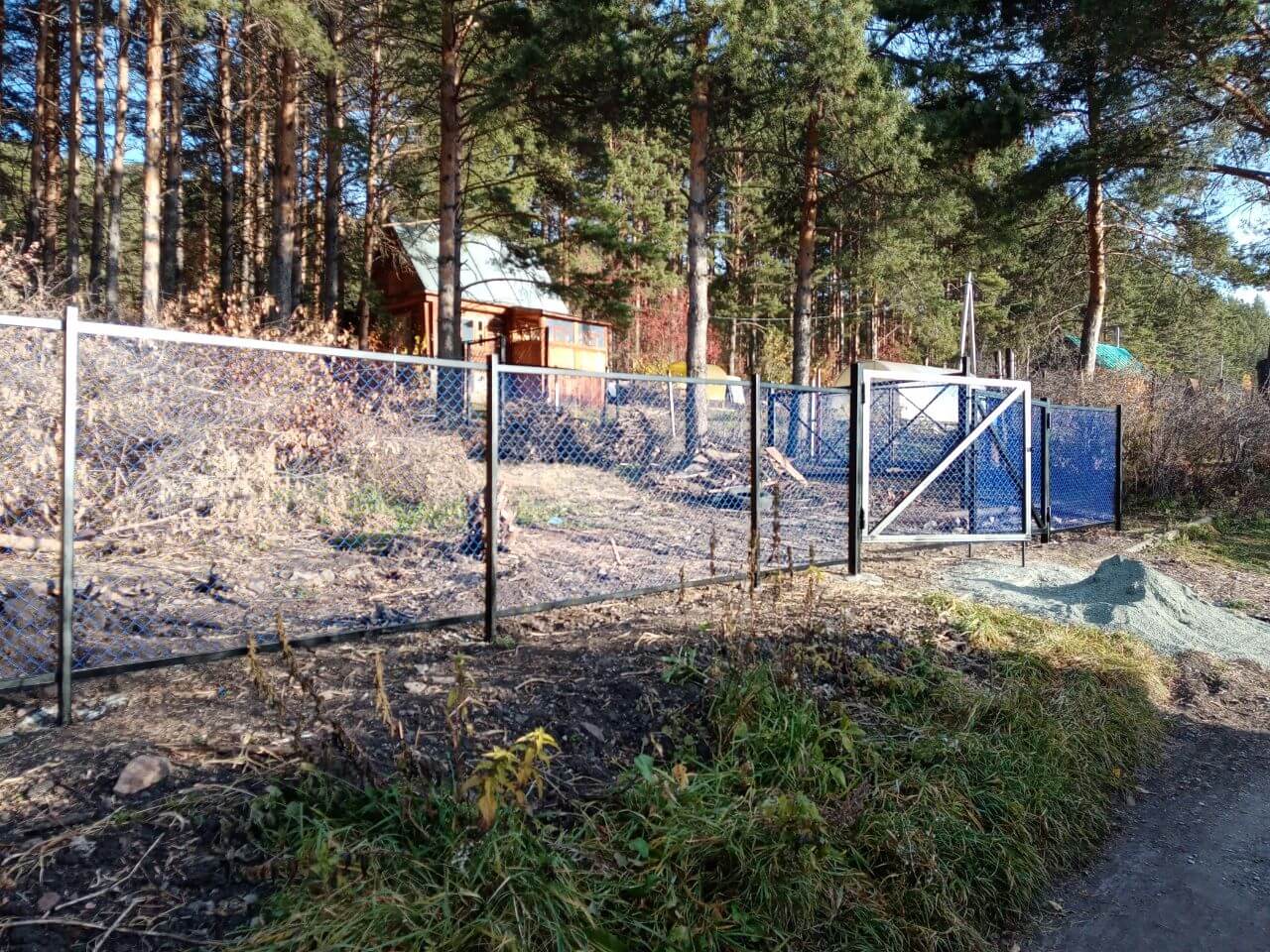 Забор из сетки рабица 76м с полимерным покрытием фото 8 в Севастополе